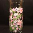 Spring Garden Pink Cylinder Vase